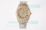TW Factory Yellow Gold Rolex Datejust Iced Out Replica Watch 41MM
